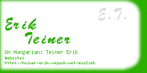 erik teiner business card